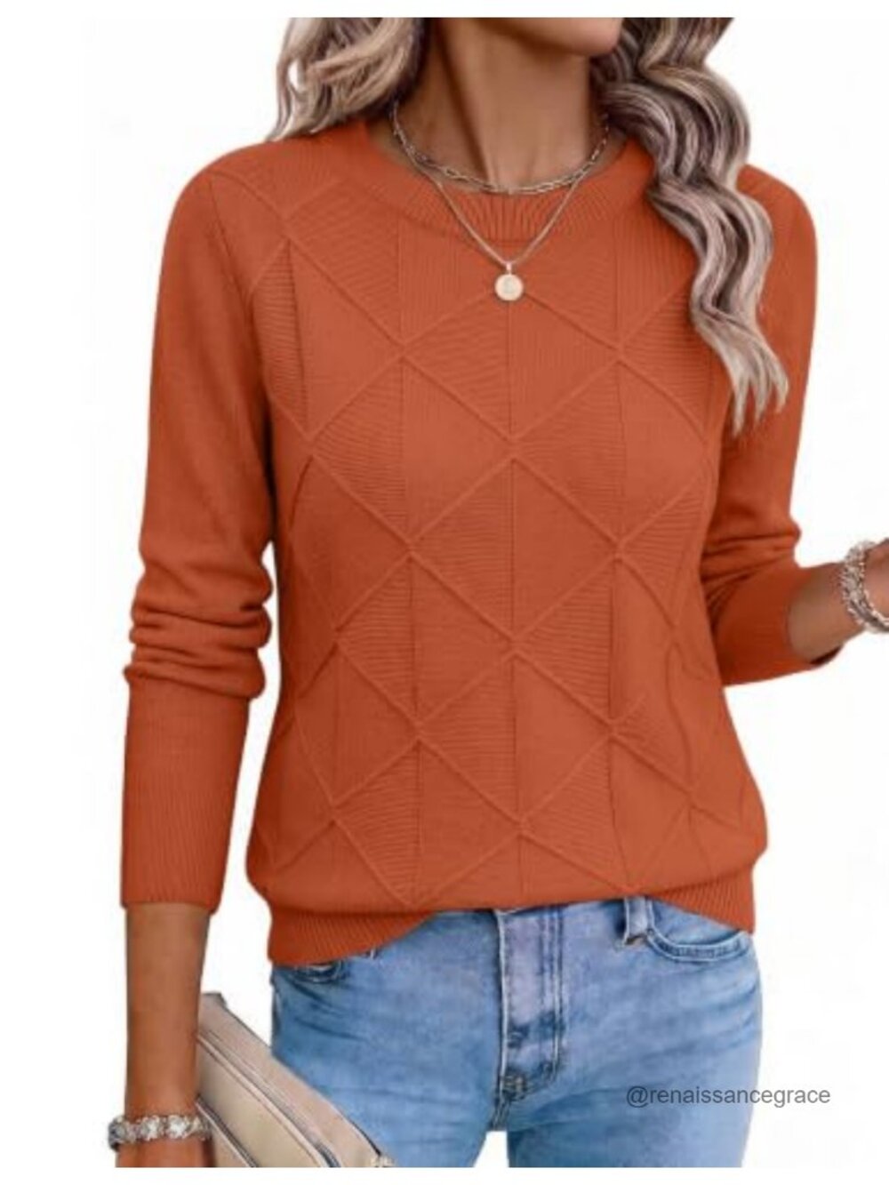 Zeagoo Womens Crewneck Long Sleeve Cable Knit Pullover Sweater